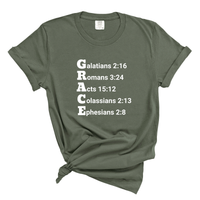 Load image into Gallery viewer, Grace Bible Verse Shirt - Christian Comfort Colors Tee
