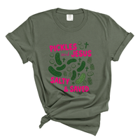 Load image into Gallery viewer, Pickles and Jesus Salty and Saved Shirt - Comfort Colors Tee