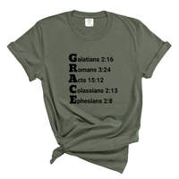 Load image into Gallery viewer, Grace Bible Verse Shirt - Christian Comfort Colors Tee