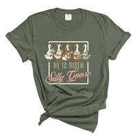 Load image into Gallery viewer, He Is Risen Silly Goose - Funny Christian Easter Comfort Colors Tee