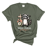 Load image into Gallery viewer, Still Feral Just Forgiven - Comfort Colors Tee