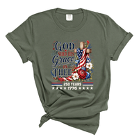 Load image into Gallery viewer, God Shed His Grace On Thee - Patriotic Comfort Colors Women's Tee