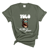 Load image into Gallery viewer, YOLO J/K BRB Jesus -Funny Jesus Shirt Comfort Colors Tee