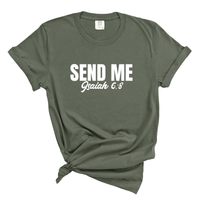 Load image into Gallery viewer, Send Me Isaiah 6:8 - Comfort Colors Tee