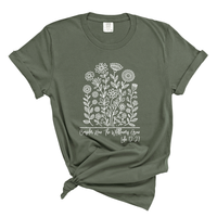 Load image into Gallery viewer, Consider How The Wildflowers Grow - Comfort Colors Tee