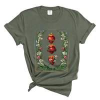Load image into Gallery viewer, Jesus Mary Joseph Three Hearts - Catholic Comfort Colors Tee