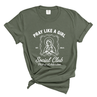 Load image into Gallery viewer, Pray Like a Girl Shirt - Catholic Women's Tee