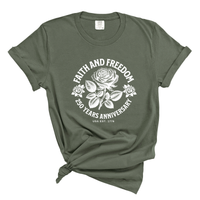 Load image into Gallery viewer, Faith And Freedom - Patriotic Comfort Colors Women's Tee