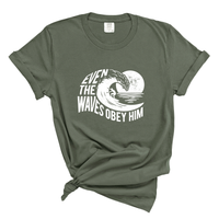 Load image into Gallery viewer, Even The Winds And Waves Obey Him - Comfort Colors Tee