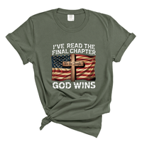 Load image into Gallery viewer, Patriotic Christian Shirt God Wins - Comfort Colors Tee