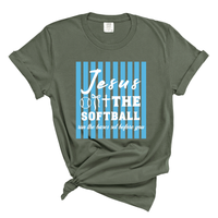 Load image into Gallery viewer, Jesus Softball Shirt - Comfort Colors Tee