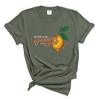 Load image into Gallery viewer, Walking in the Sunshine of the Lord - Lemon Graphic Tee