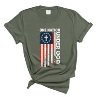 Load image into Gallery viewer, One Nation Under God - Patriotic Christian Comfort Colors Tee