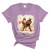 Load image into Gallery viewer, Jesus Defeats Evil - Christian Sport Comfort Colors Tee