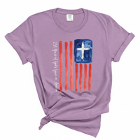 Load image into Gallery viewer, 250 Years Of Gods Grace On America - Patriotic Comfort Colors Women's Tee