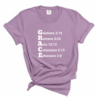 Load image into Gallery viewer, Grace Bible Verse Shirt - Christian Comfort Colors Tee