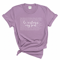 Load image into Gallery viewer, He Restores My Soul - Bible Scripture Comfort Colors Tee