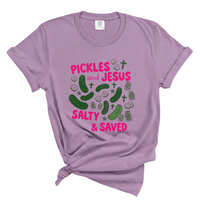 Load image into Gallery viewer, Pickles and Jesus Salty and Saved Shirt - Comfort Colors Tee