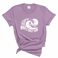 Load image into Gallery viewer, Even The Winds And Waves Obey Him - Comfort Colors Tee