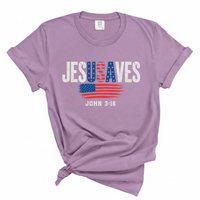 Load image into Gallery viewer, Jesus Saves - America Patriotic Comfort Colors Tee