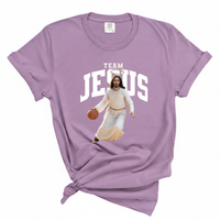 Load image into Gallery viewer, Team Jesus Basketball - Funny Faith Sports Comfort Colors Tee