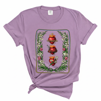 Load image into Gallery viewer, Jesus Mary Joseph Three Hearts - Catholic Comfort Colors Tee