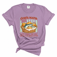 Load image into Gallery viewer, God's Math Loaves and Fish - Comfort Colors Tee