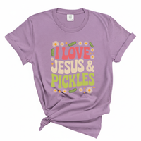 Load image into Gallery viewer, I Love Jesus And Pickles - Comfort Colors Tee