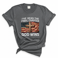 Load image into Gallery viewer, Patriotic Christian Shirt God Wins - Comfort Colors Tee