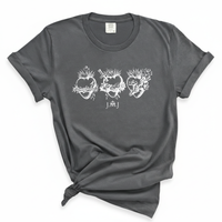 Load image into Gallery viewer, Jesus Mary Joseph Three Hearts - Catholic Comfort Colors Tee