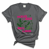 Load image into Gallery viewer, Pickles and Jesus Salty and Saved Shirt - Comfort Colors Tee