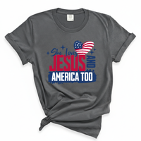 Load image into Gallery viewer, She Loves Jesus and America Too - Comfort Colors Tee
