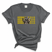 Load image into Gallery viewer, Catholic Since 33 AD Shirt - Raccoon Christian Coffee Lover Tee