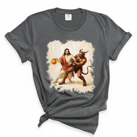 Load image into Gallery viewer, Jesus Defeats Evil - Christian Sport Comfort Colors Tee