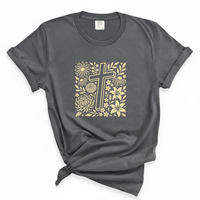 Load image into Gallery viewer, Wildflower Cross Christian Floral Tee