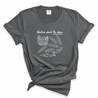 Load image into Gallery viewer, Watch What He Does Tee - Christian Miracle Shirt Five Loaves Two Fish