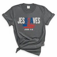 Load image into Gallery viewer, Jesus Saves - America Patriotic Comfort Colors Tee
