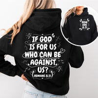 Load image into Gallery viewer, If God Is For Us, Who Can Be Against Us - Front And Back Printed Hoodie
