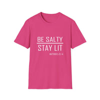 Load image into Gallery viewer, Be Salty - Stay Lit - Matthew 5:13-15 Christian 100% Cotton Tee - Unisex
