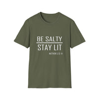 Load image into Gallery viewer, Be Salty - Stay Lit - Matthew 5:13-15 Christian 100% Cotton Tee - Unisex
