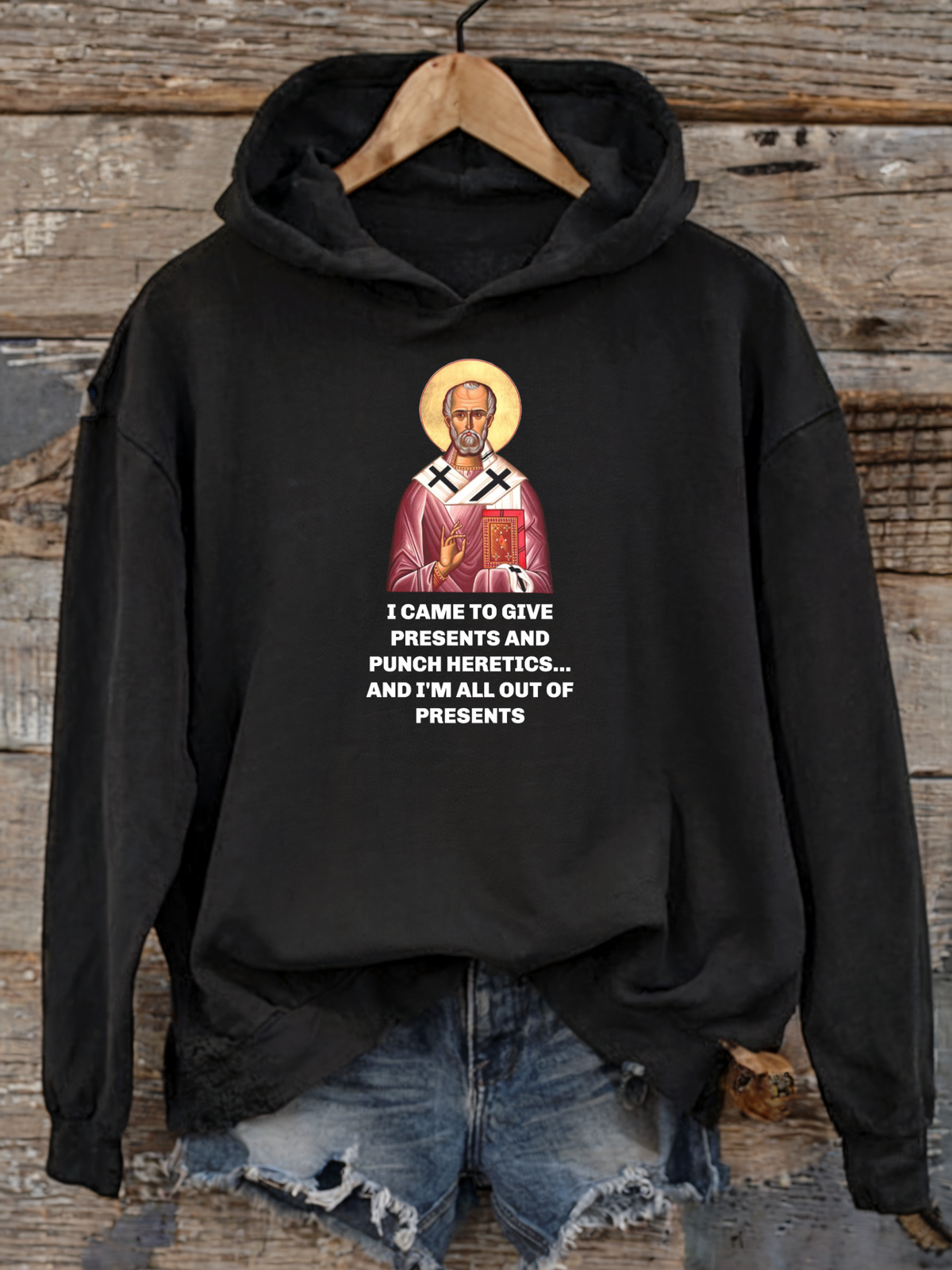 Saint Nicholas Funny Meme Unisex Hoodie