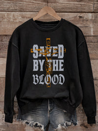 Load image into Gallery viewer, Saved By The Blood - Jesus Sweatshirt