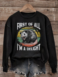 Load image into Gallery viewer, First of All - I&#39;m a Delight Unisex Sweatshirt
