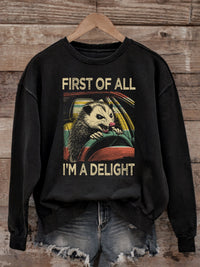 Load image into Gallery viewer, First of All - I&#39;m a Delight Unisex Sweatshirt
