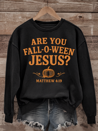 Load image into Gallery viewer, Are You Fall-O-Ween Jesus Shirt | Christian Pumpkin Fall Halloween Scripture Tee
