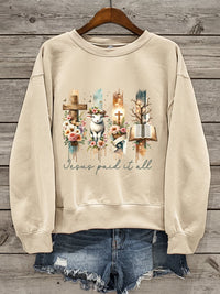 Load image into Gallery viewer, Jesus Paid It All - Easter Christian Sweatshirt

