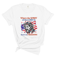 Load image into Gallery viewer, Where The Spirit Of The Lord Is There Is Freedom - Christian Patriotic Shirt