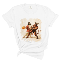 Load image into Gallery viewer, Jesus Defeats Evil - Christian Sport Comfort Colors Tee