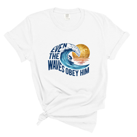 Load image into Gallery viewer, Even The Winds And Waves Obey Him - Comfort Colors Tee