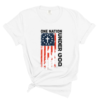 Load image into Gallery viewer, One Nation Under God - Patriotic Christian Comfort Colors Tee